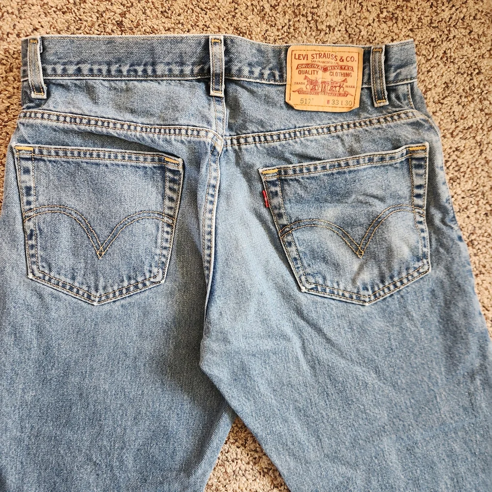 Levi's 517 Bootcut Men's Blue Jeans Size 33x30 - Picture 6 of 14